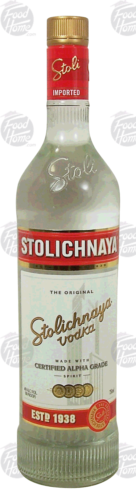 Stolichnaya The Original vodka, 40% alc. by vol. Full-Size Picture